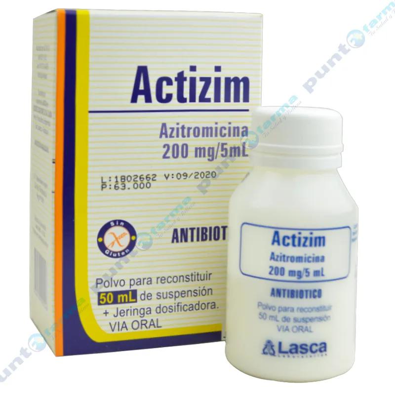 Actizim Azitromicina 200 mg/5 mL - Frasco de 50 mL