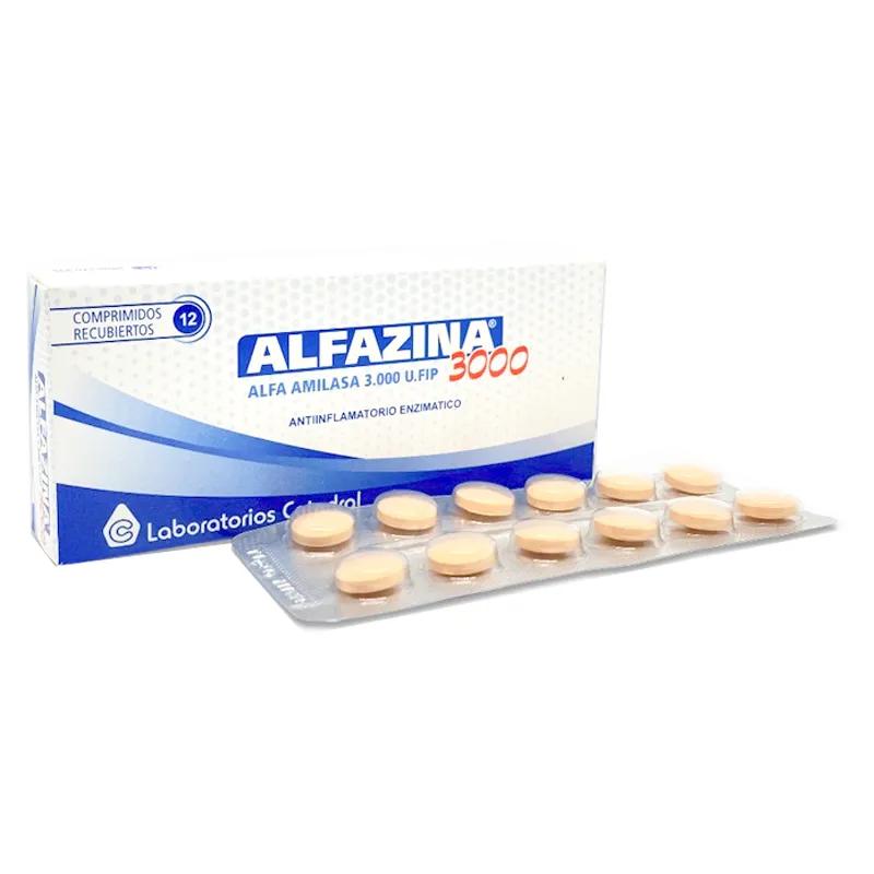 Alfazina Alfa Amilasa 3.000 U.FIP - Caja de 12 Comprimidos Recubiertos