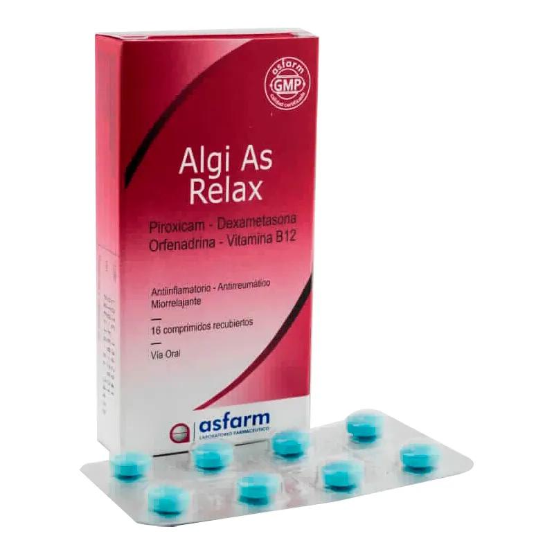 Algi As Relax Piroxicam Dexametasona - Caja de 16 Comprimidos Recubiertos