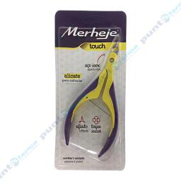 Alicate para cuticulas Touch Merheje Amarillo/Violeta - 1 unidad