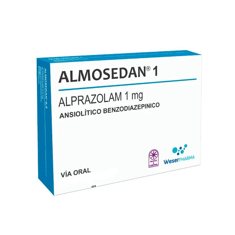 Almosedan 1 mg Alprazolam 1 mg - Cont. 30 comprimidos