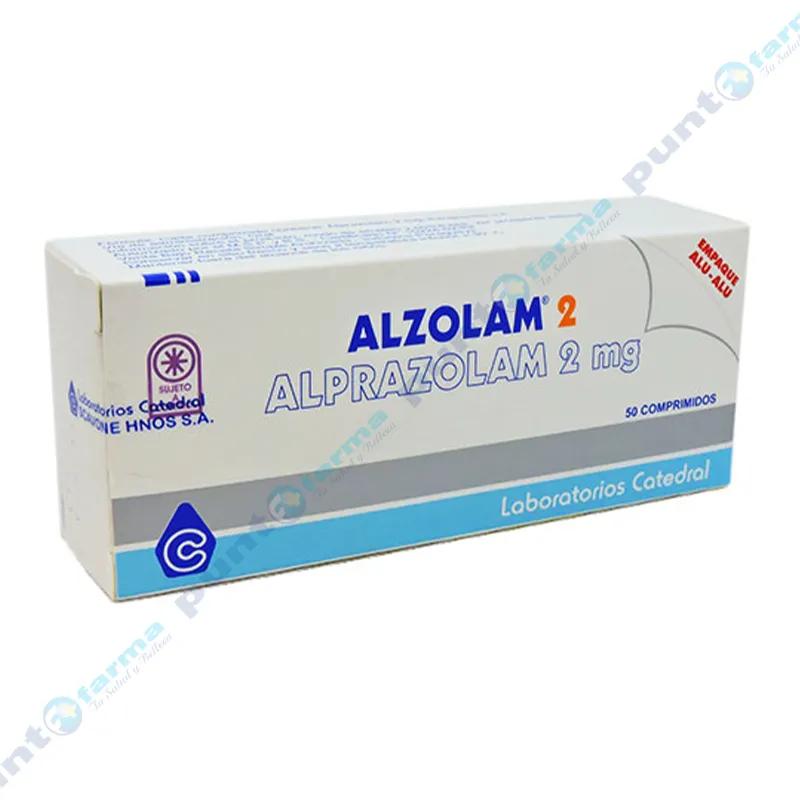 Alzolam 2 Alprazolam 2 mg - Caja de 50 Comprimidos