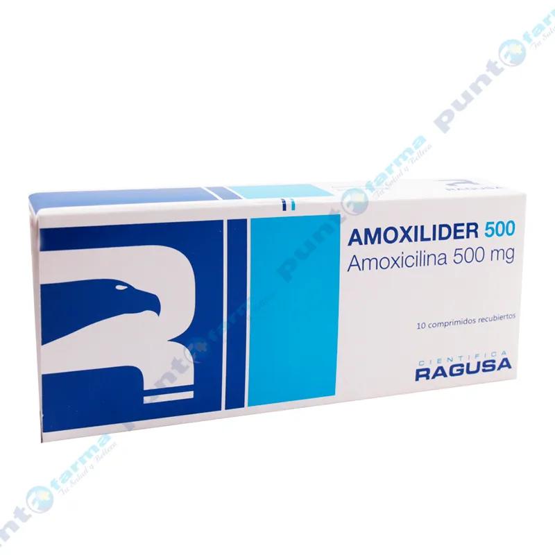 Amoxilider Amoxicilina 500 mg - Caja de 10 Comprimidos