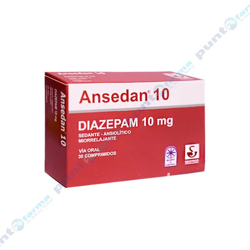 Ansedan Diazempan 10 mg - Caja de 30 Comprimidos Recubiertos