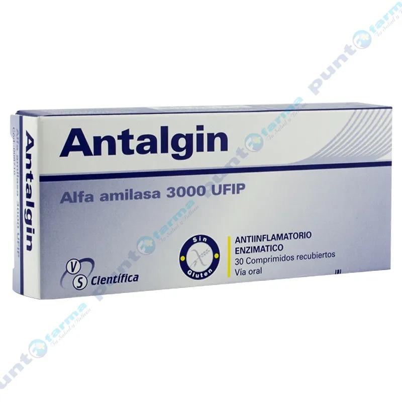 Antalgin Alfa amilasa 3000 UFIP - Caja de 30 comprimidos recubiertos
