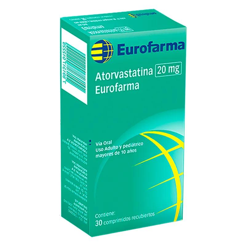 Atorvastatina 20 mg - Caja de 30 comprimidos recubiertos