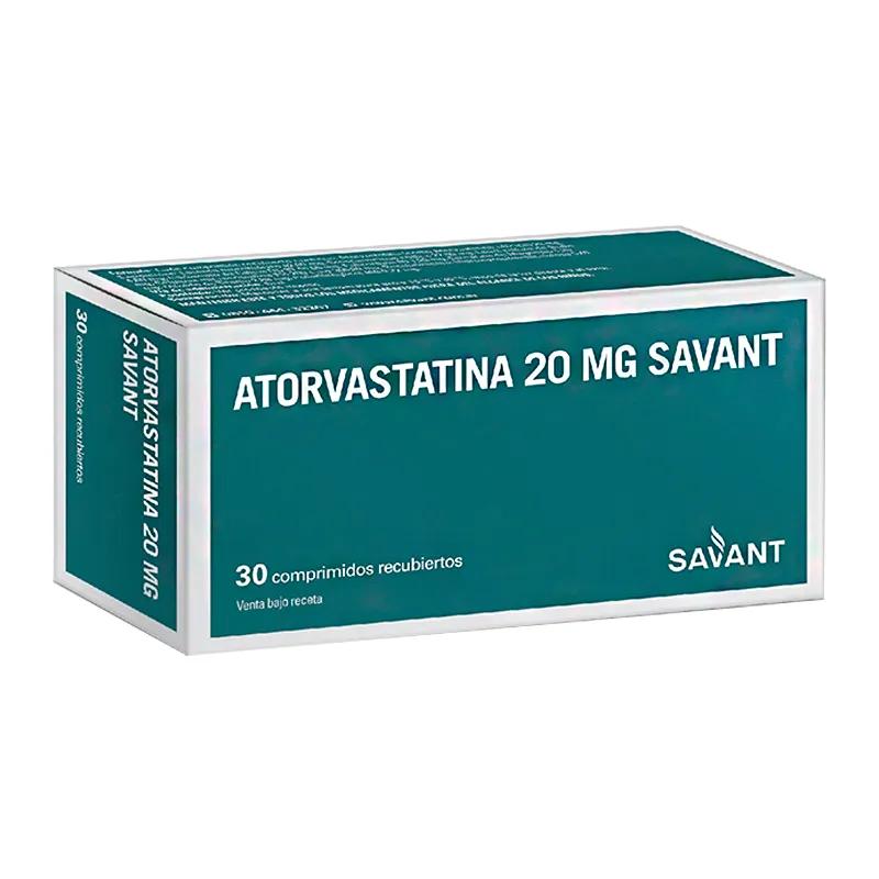 Atorvastatina 20 mg - Caja de 30 comprimidos recubiertos