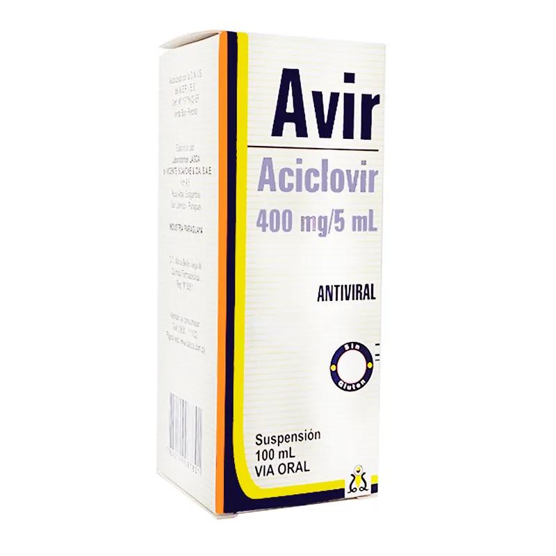Avir Aciclovir 400 mg/5mL - Suspension Oral 100 mL