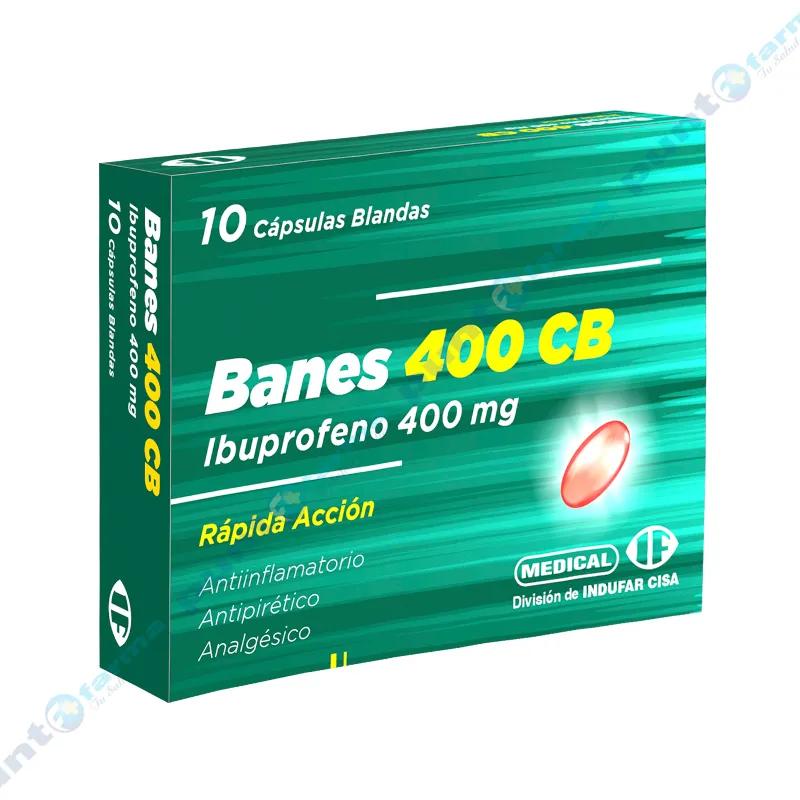 Banes 400 CB Ibuprofeno 400 mg - 10 Comprimidos de Cápsulas Blandas