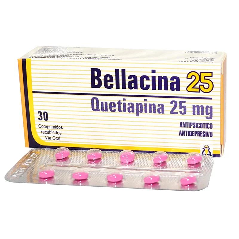 Bellacina 25 mg Quetiapina 25 mg - Caja de 30 comprimidos recubiertos