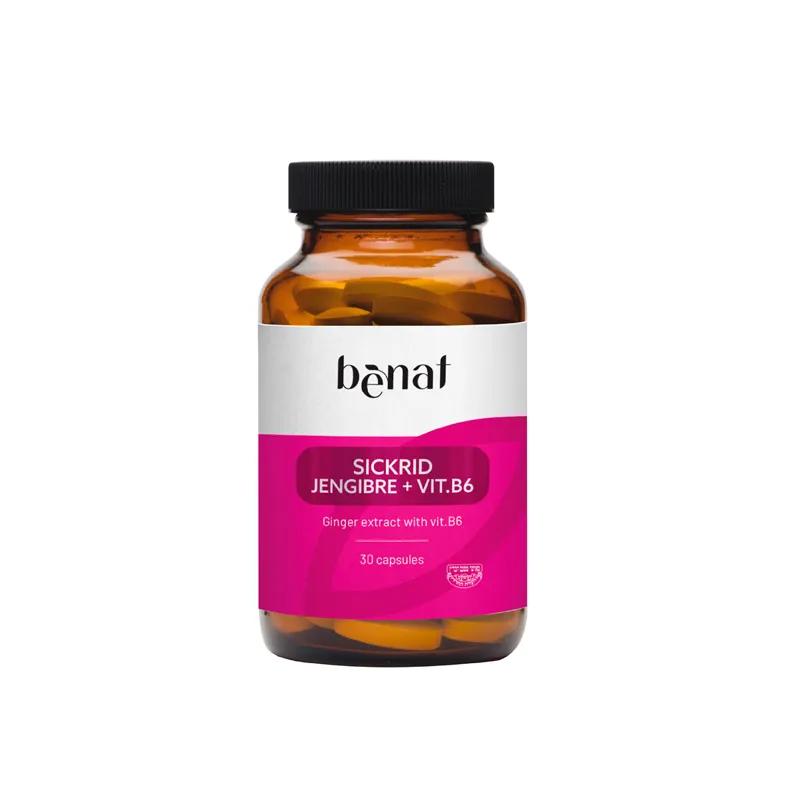 Benat Sickrid Jengibre + Vitamina B6 - Cont. 30 Cápsulas