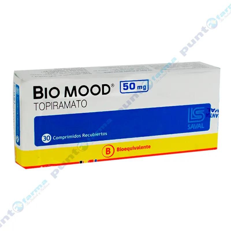 Bio Mood Topiramato 50 mg - Cont. 30 comprimidos recubiertos