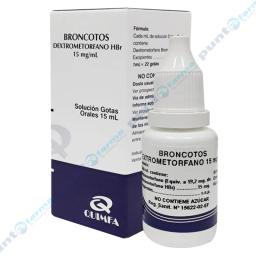 Broncotos Dextrometorfano 15 mg - Gotas Orales – Frasco de 15 ml.