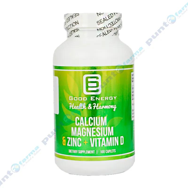 Calcio Magnesio y  Zinc + Vitamina D Good Energy - Frasco de 100 comprimidos