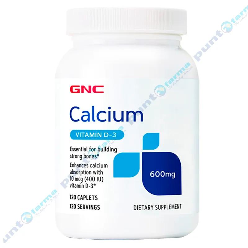 Calcium 600 mg Vitamin D-3 GNC  - Cont. 120 cápsulas