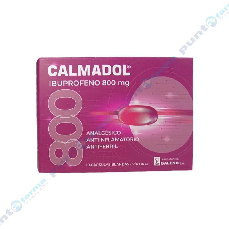 Calmadol 800 Mg Ibuprofeno - Caja de 10 Capsulas Blandas