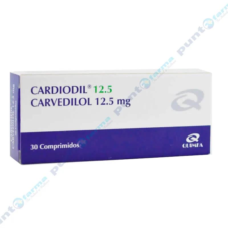 Cardiodil Carvedilol 12.5 mg - Caja de 30 comprimidos