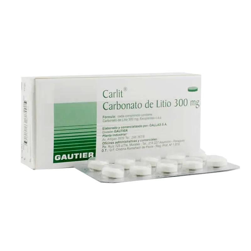 Carlit Carbonato de Litio 300 mg - Caja de 40 comprimidos