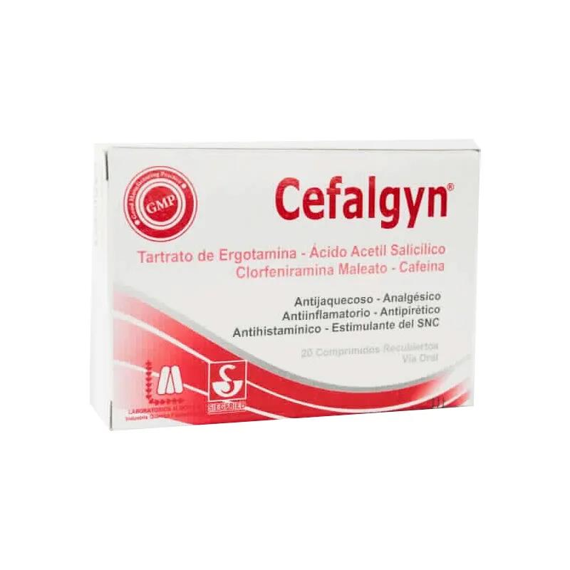 Cefalgyn Tartrato de Ergotamina - Caja de 20 comprimidos recubiertos
