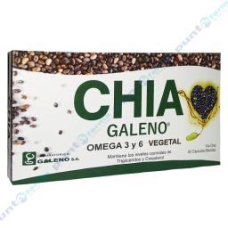 Chia Galeno Omega 3 y 6 Vegetal - Caja de 60 Capsulas Blandas