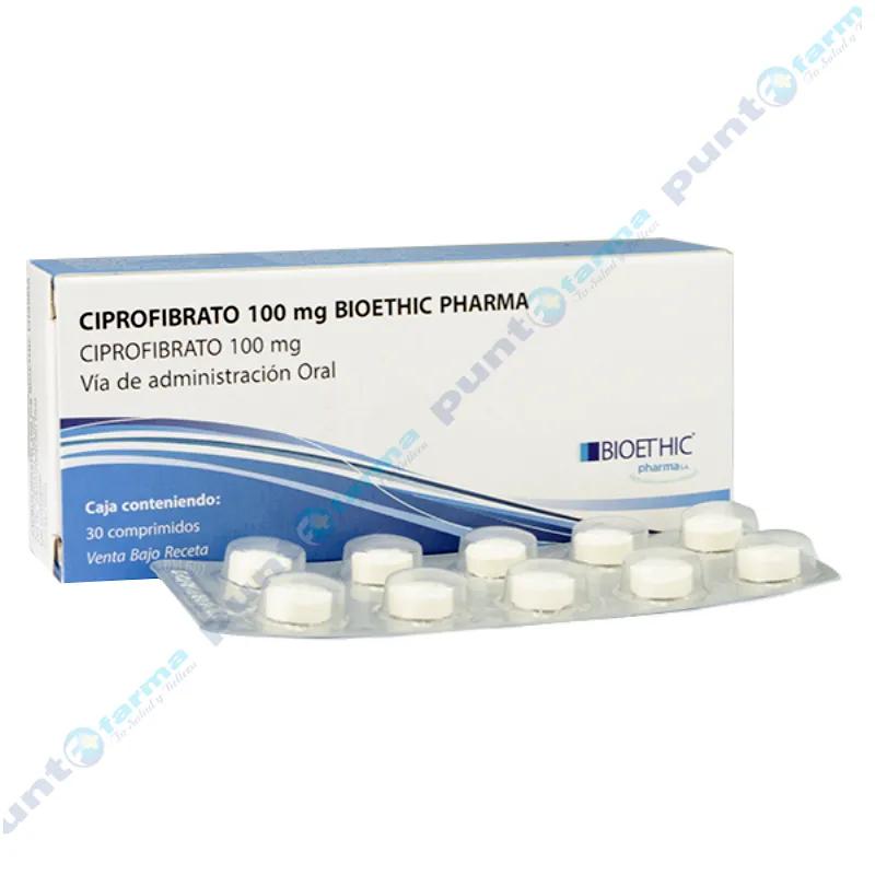 Ciprofibrato 100 mg - Caja de 30 comprimidos