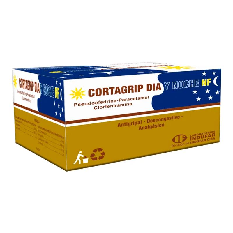 Cortagrip Dia y Noche NF – 15 blisters x 6 comprimidos revestidos (4 día + 2 noche).