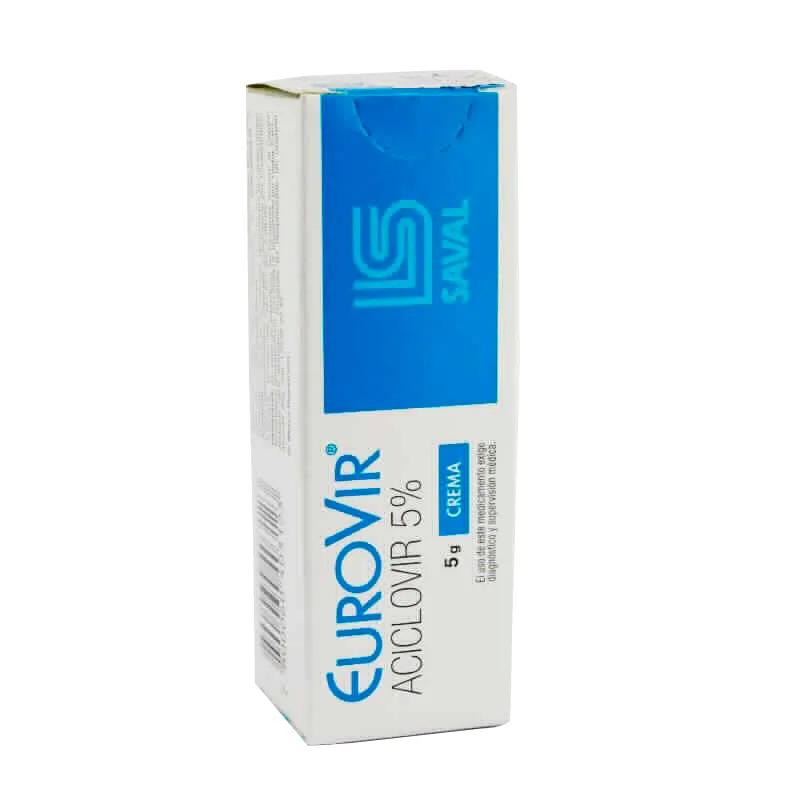Eurovir aciclovir crema  5% - Pomo 5 gr.