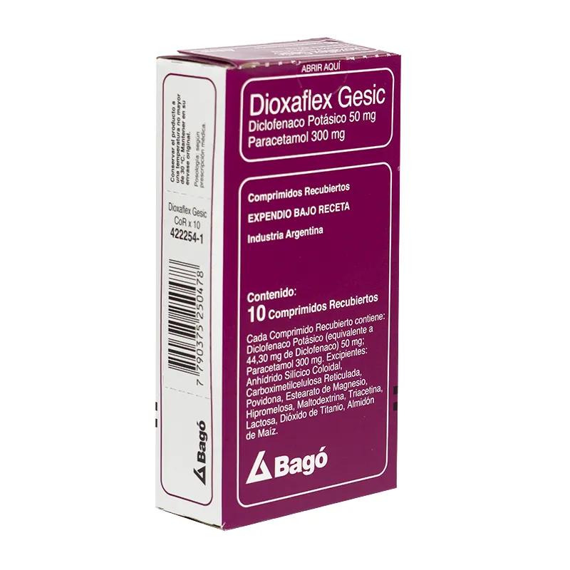 Dioxaflex Gesic - Caja de 10 comprimidos recubiertos