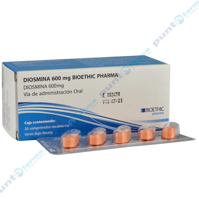 Diosmina 600mg - Caja de 20 comprimidos recubiertos