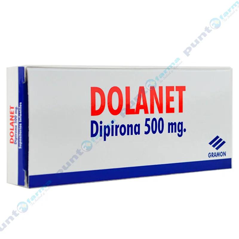 Dolanet Dipirona 500 mg Supositorio Pediátrico - Caja de 6 Comprimidos