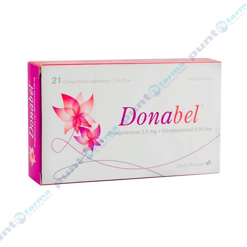 Donabel Drospirenona 3,0 mg + Etinilestradiol 0,02 mg - Caja de 21 comprimidos recubiertos