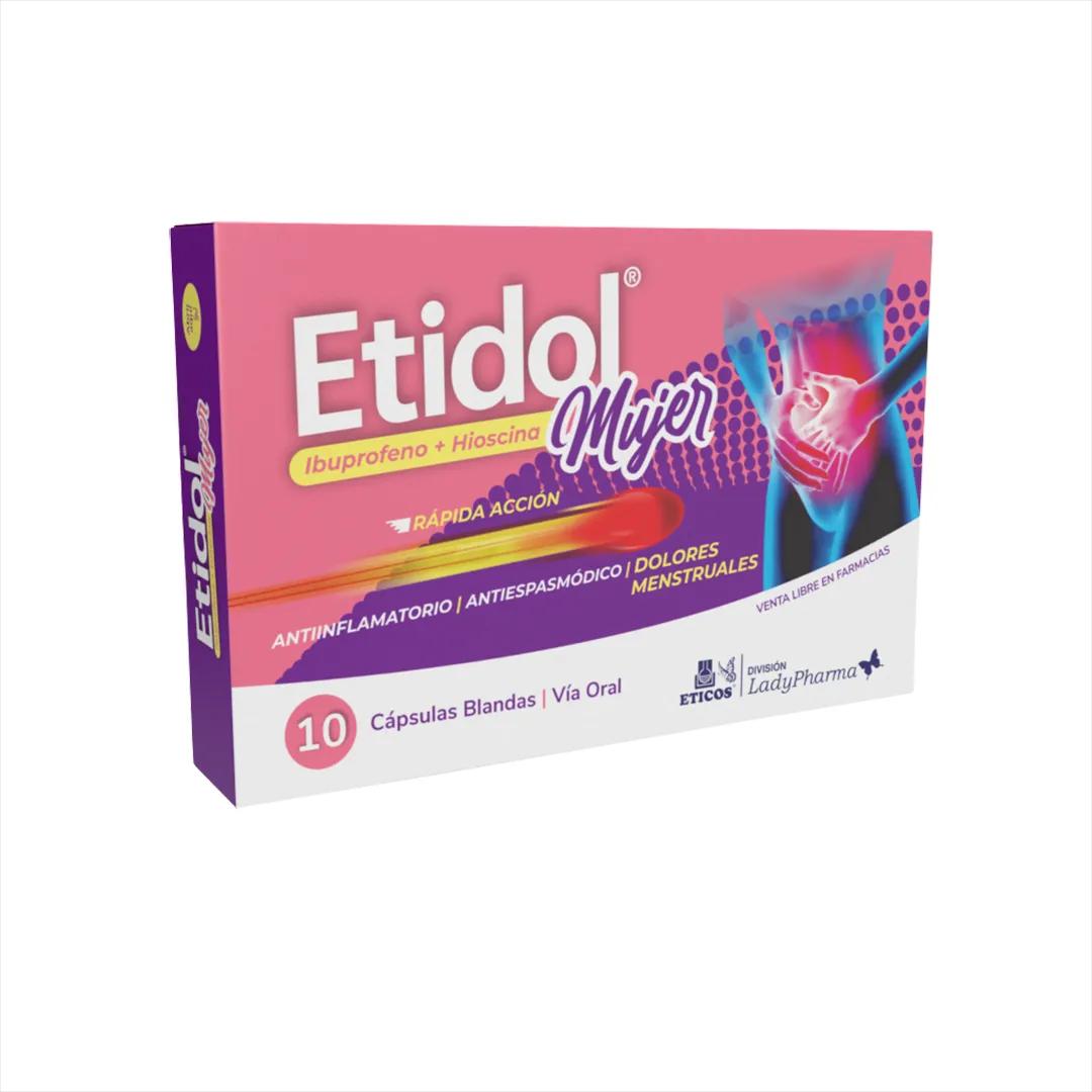 Etidol Ibuprofeno Mujer - Cont. 10 Capsulas Blandas