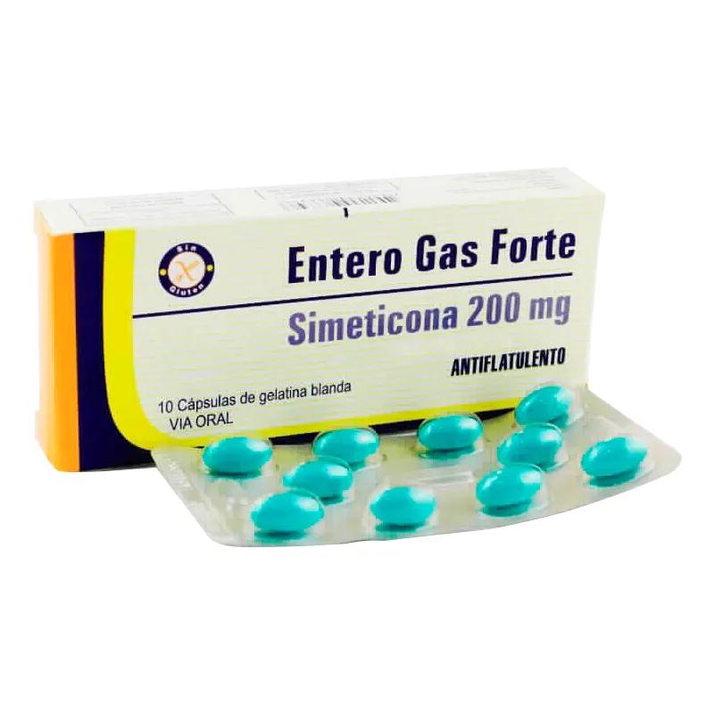 Entero Gas Forte Simeticona 200 mg - Caja de 10 cápsulas de gelatinas blandas