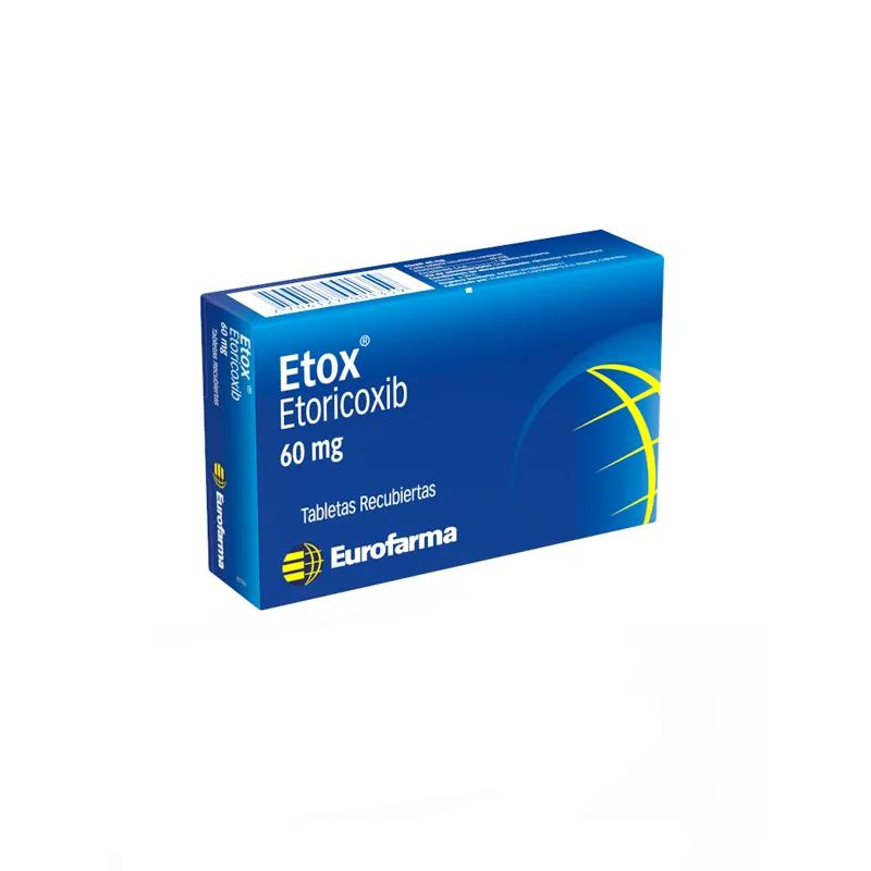 Etox Etoricoxib 60mg - Cont. 14 tabletas recubiertas