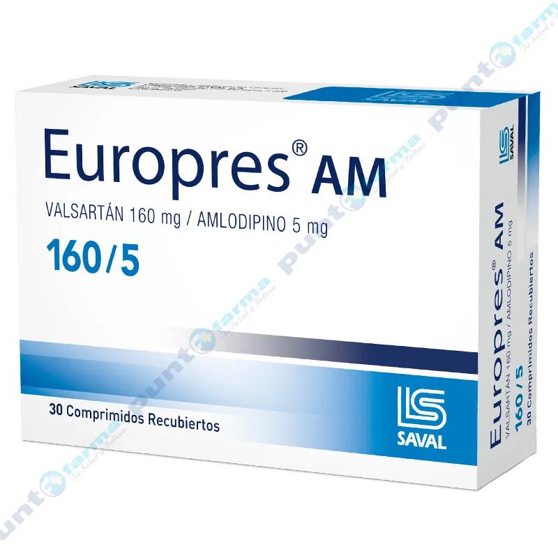Europres AM 160/5 - Caja de 30 comprimidos recubiertos