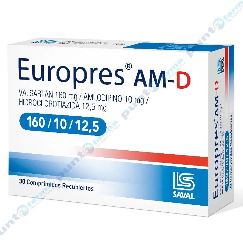 Europres AM-D 160/10/12,5 - Caja de 30 comprimidos recubiertos