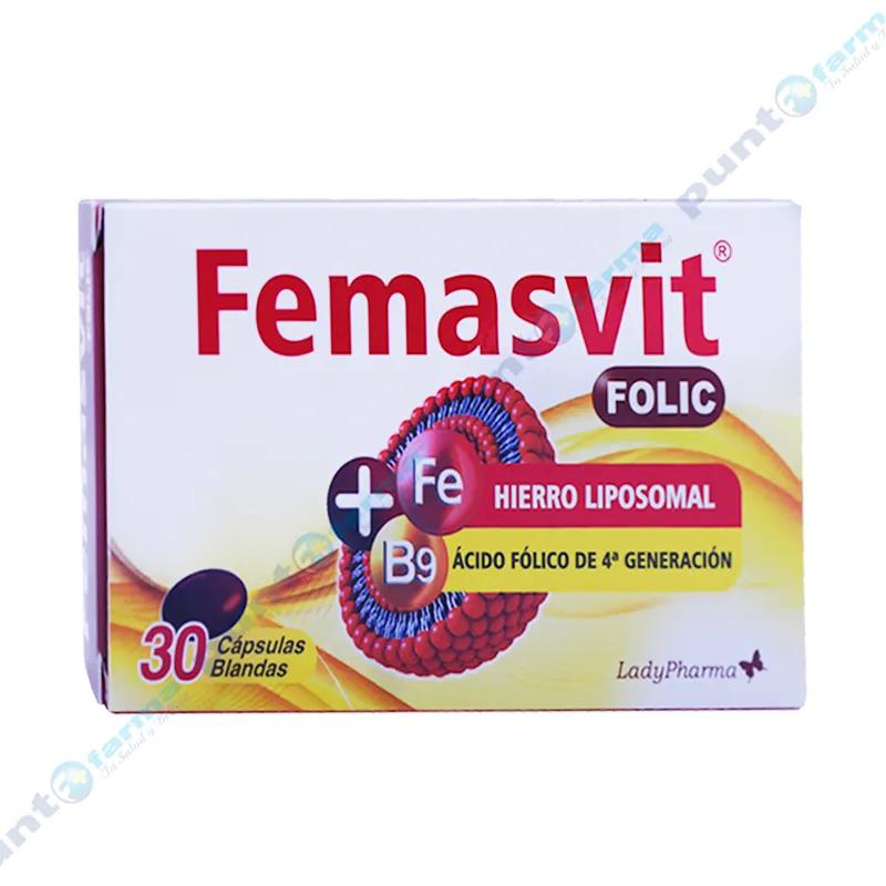 Femasvit Folic Hierro Liposomal - Cont. 30 cápsulas blandas