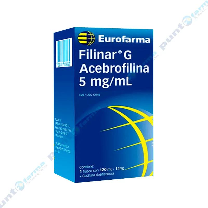 Filinar G Acebrofilina 5mg/mL - Cont. 1 frasco con 120ml/144g + cuchara dosificadora