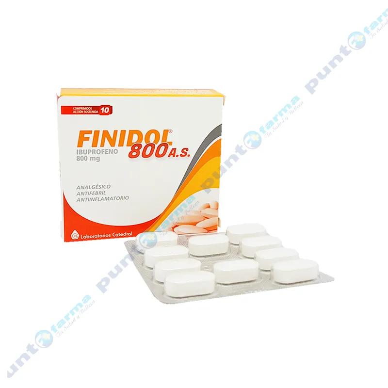 Finidol 800 A.S. Ibuprofeno 800 mg - Caja de 10 comprimidos de acción sostenida