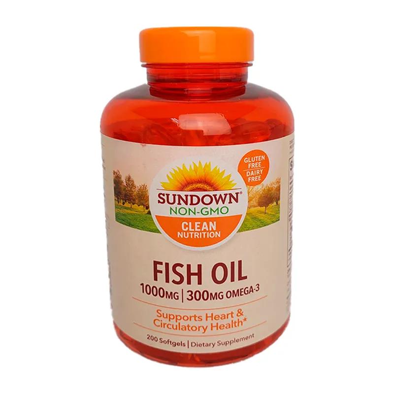 Fish Oil 1000 mg Sundown - 200 Cápsulas Blandas