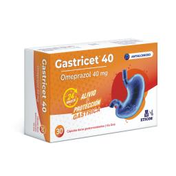 Gastricet Omeprazol 40mg - Caja de 30 cápsulas