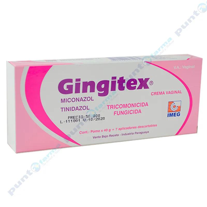 Gingitex Crema vaginal - Cont. Pomo 40g + 7 aplicadores descartables