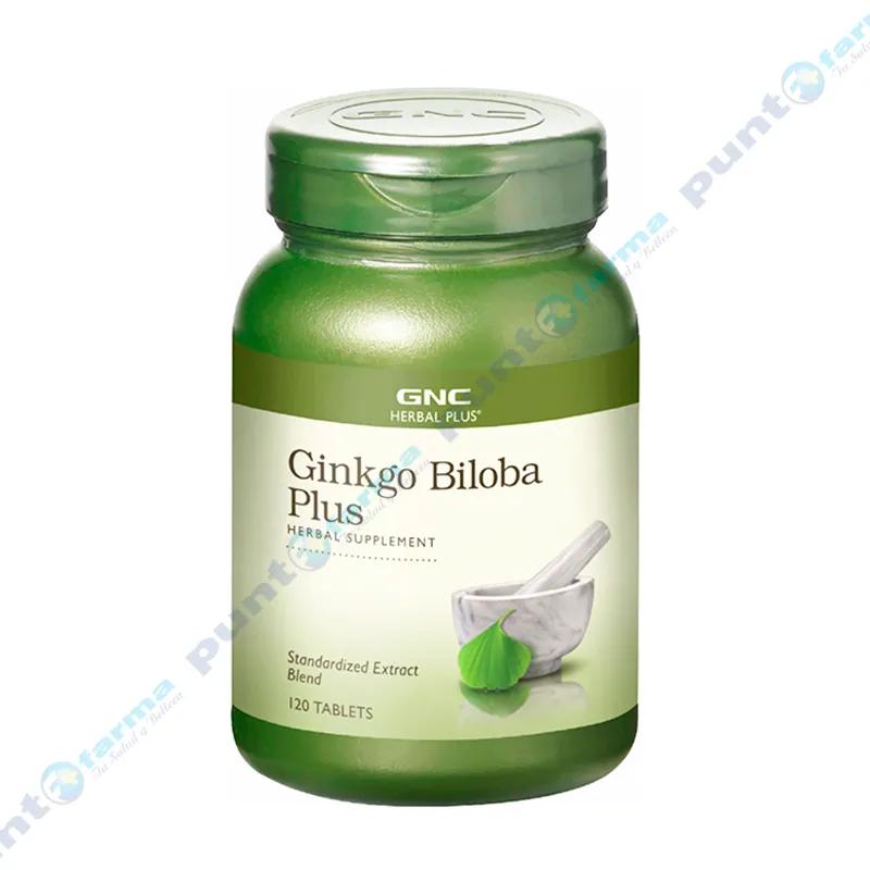 Ginkgo Biloba Plus Suplemento GNC - Frasco de 120 Tabletas
