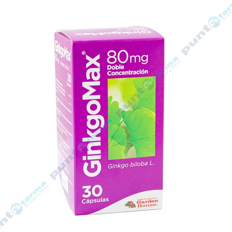 Ginkgo Max 80 mg - Contenido de 30 Cápsulas