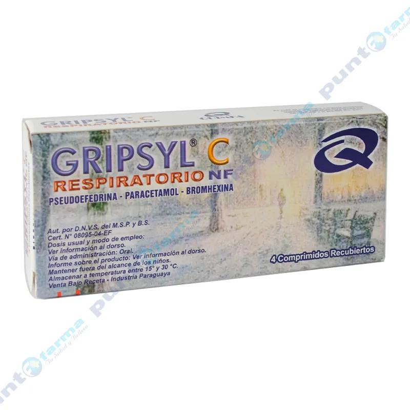 Gripsyl C Respiratorio NF Pseudoefedrina Paracetamol Bromhexina  - Cont. 4 Comprimidos Recubiertos