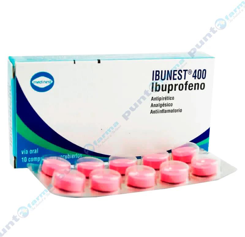Ibunes 400  mg Ibuprofeno - Caja de 10 comprimidos recubiertos