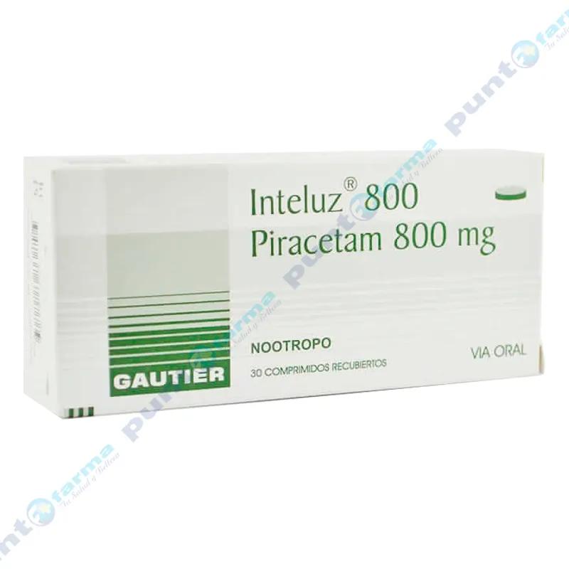 Inteluz 800 Piracetam 800 mg - Caja con 30 comprimidos recubiertos