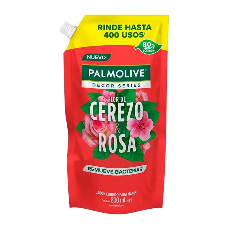 Jabón Líquido para Manos Decor Series, Flor de Cerezo y Rosas Palmolive - 800 mL