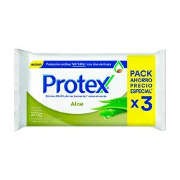 Jabón de Tocador Protex Aloe - Cont. 3 unidades de 90 gr.