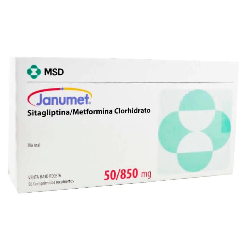 Janumet Sitagliptina/ Metformina Clorhidrato50/850 mg - Cont. 56 Comprimidos Recubiertos